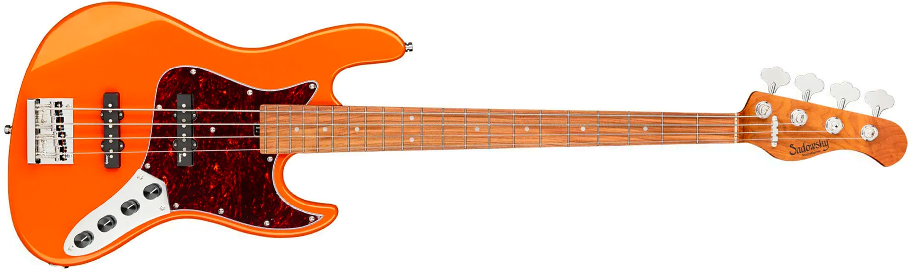 Sadowsky Vintage Jj Bass 21f 4c Metroexpress Mor - Candy Apple Orange Metallic - Solid body elektrische bas - Main picture