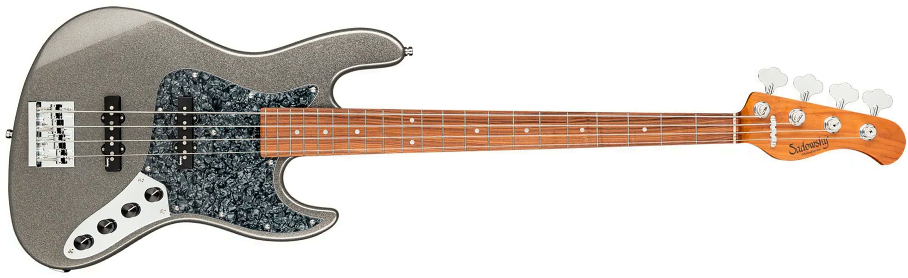 Sadowsky Vintage Jj Bass 21f 4c Metroexpress Mor - Silver Metallic - Solid body elektrische bas - Main picture