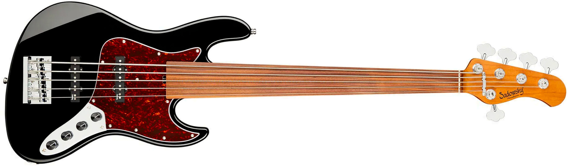 Sadowsky Vintage Jj Bass 21f 5c Fretless Metroexpress Mor - Black - Solid body elektrische bas - Main picture