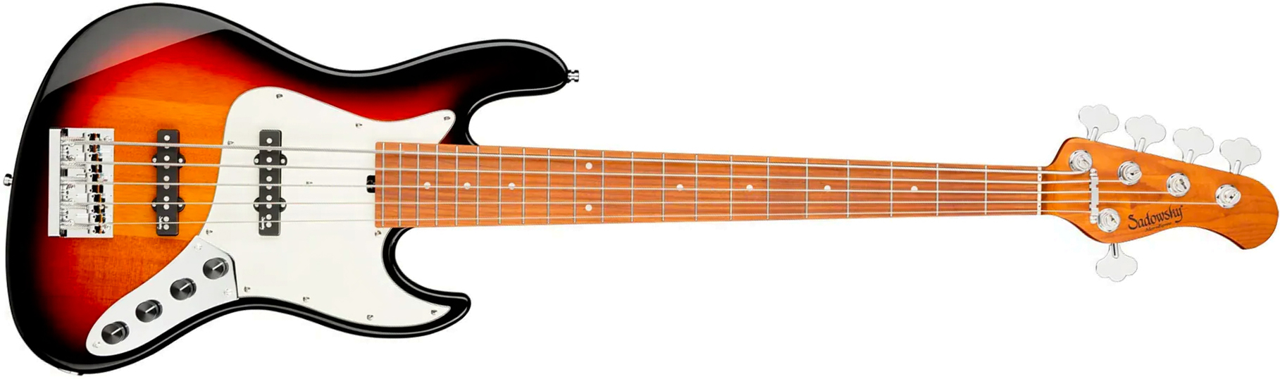 Sadowsky Vintage Jj Bass 21f 5c Metroexpress Mn - Tobacco Sunburst Transparent - Solid body elektrische bas - Main picture