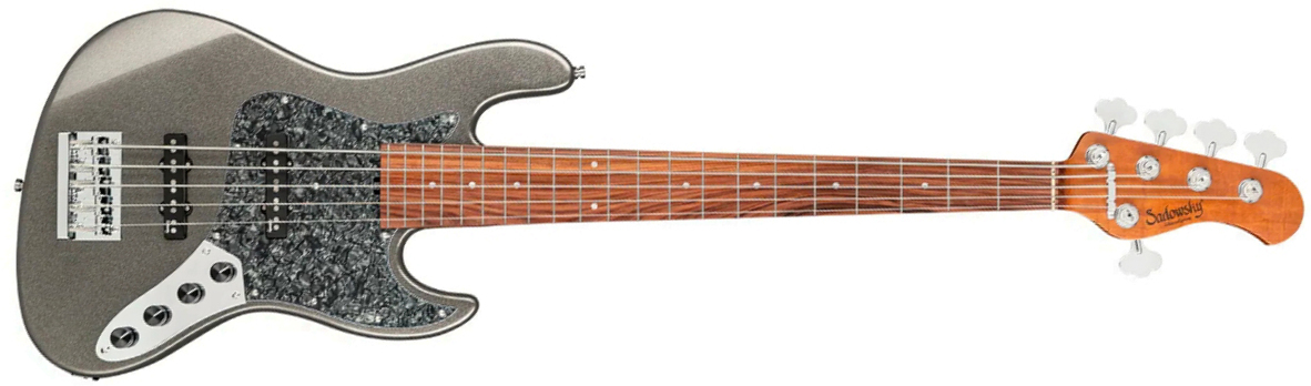 Sadowsky Vintage Jj Bass 21f 5c Metroexpress Mor - Silver Metallic - Solid body elektrische bas - Main picture