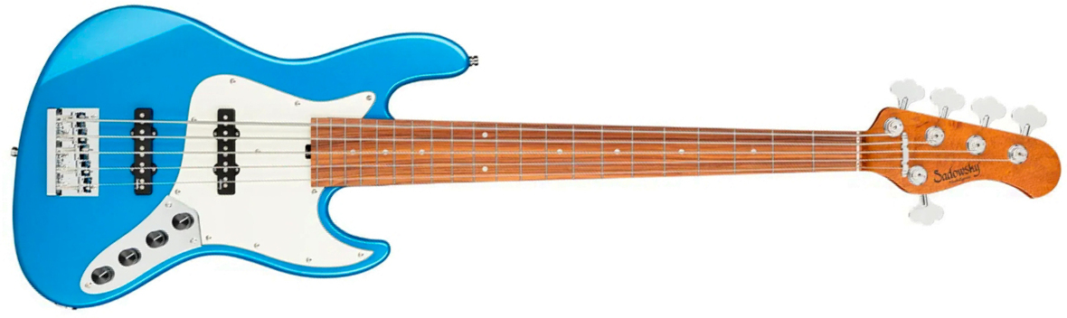 Sadowsky Vintage Jj Bass 21f 5c Metroexpress Mor - Ocean Blue Metallic - Solid body elektrische bas - Main picture