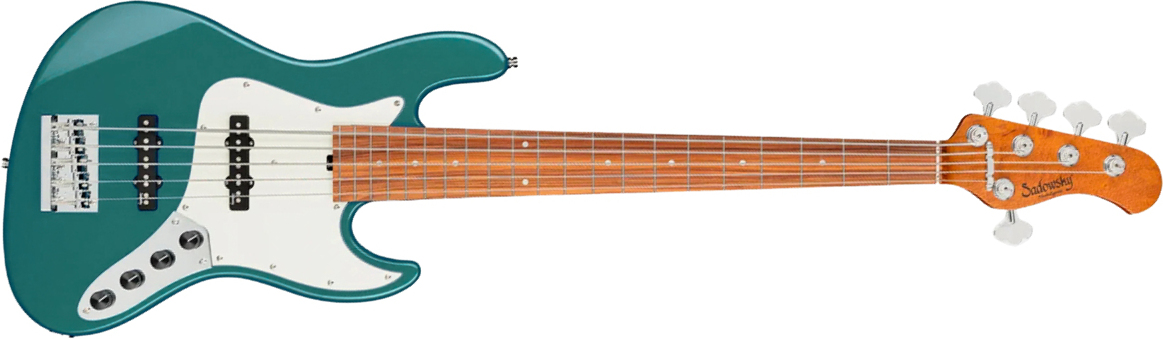 Sadowsky Vintage Jj Bass 21f 5c Metroexpress Mor - Sherwood Green Metallic - Solid body elektrische bas - Main picture