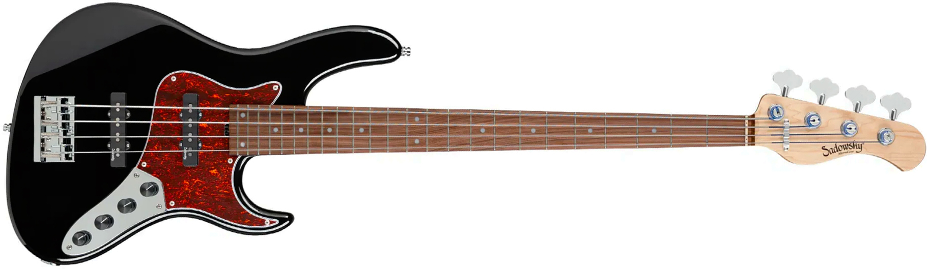 Sadowsky Vintage Jj Bass 24 Fret Alder 4c Metroline All Active Mor - Black High Polish - Solid body elektrische bas - Main picture