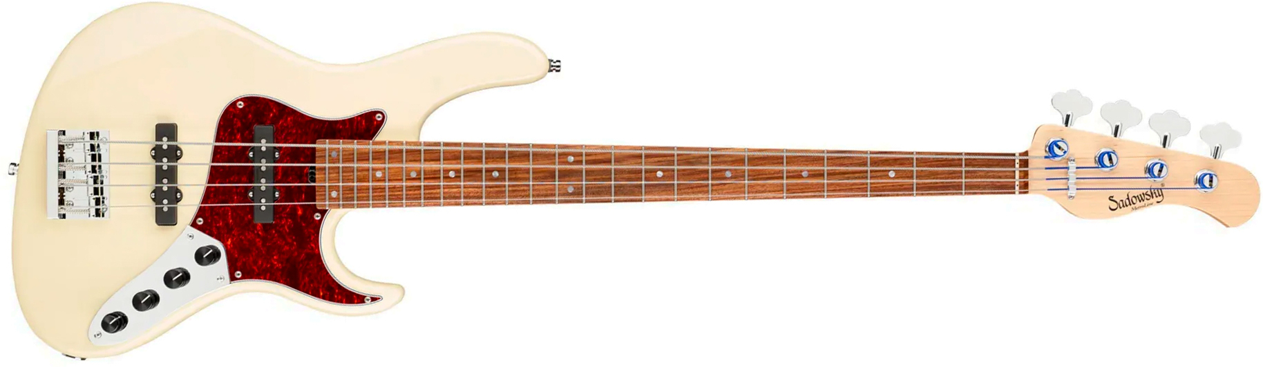 Sadowsky Vintage Jj Bass 24 Fret Alder 4c Metroline All Active Mor - Olympic White - Solid body elektrische bas - Main picture