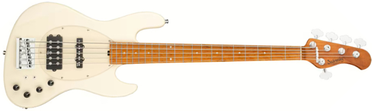 Sadowsky Vintage Mj Bass 21-fret Metroexpress 5c Mor - Olympic White - Solid body elektrische bas - Main picture