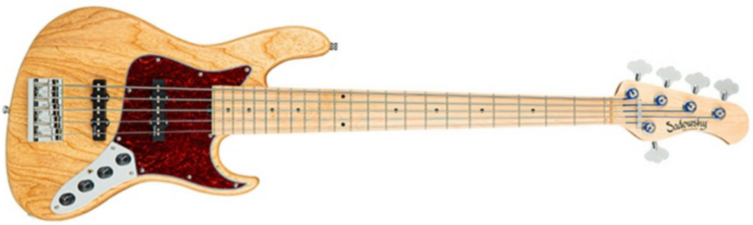 Sadowsky Will Lee 22 Fret Ash 5c Metroline Signature All Jj Mn - Natural Satin - Solid body elektrische bas - Main picture