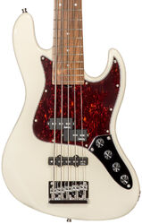 MetroExpress 21-Fret Hybrid P/J Bass V2 5-String (PF) - olympic white