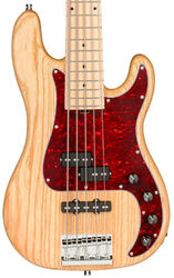 MetroLine 21-Fret Hybrid P/J Bass Ash (5-String, Germany, MN) - natural transparent satin