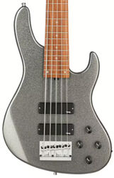 Solid body elektrische bas Sadowsky Metroexpress 24-Fret Modern Bass 5-String (MOR) - Solid Silver Metallic