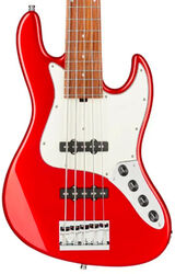 MetroLine 21-Fret Vintage J/J Bass Alder (5-String, Germany, Morado) - candy apple red metallic