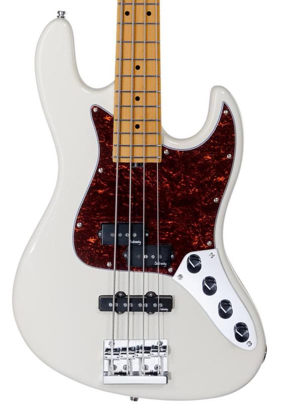 Solid body elektrische bas Sadowsky MetroExpress 21-Fret Hybrid P/J Bass V2 4-String (MN) - Olympic white