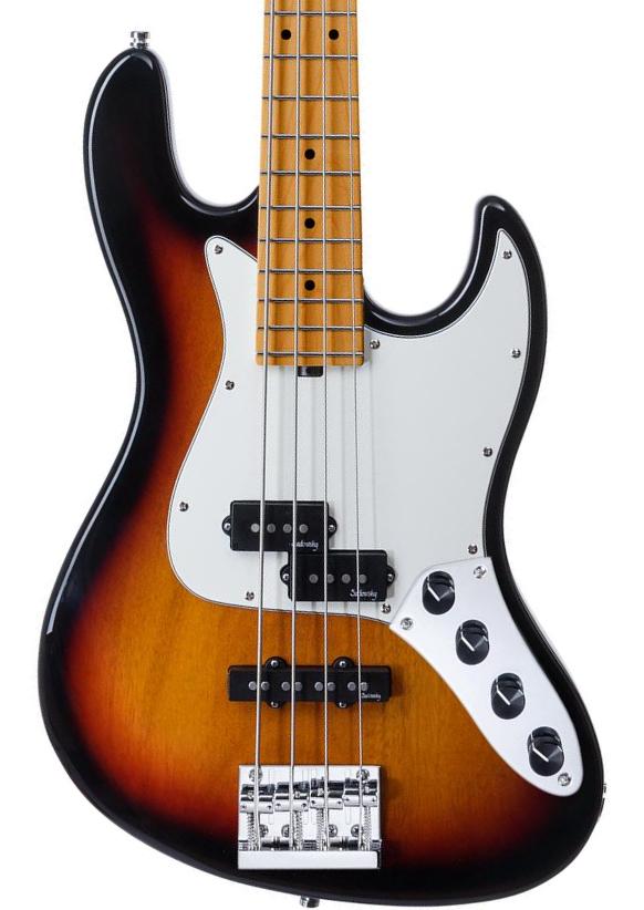 Solid body elektrische bas Sadowsky MetroExpress 21-Fret Hybrid P/J Bass V2 4-String (MN) - Tobacco burst