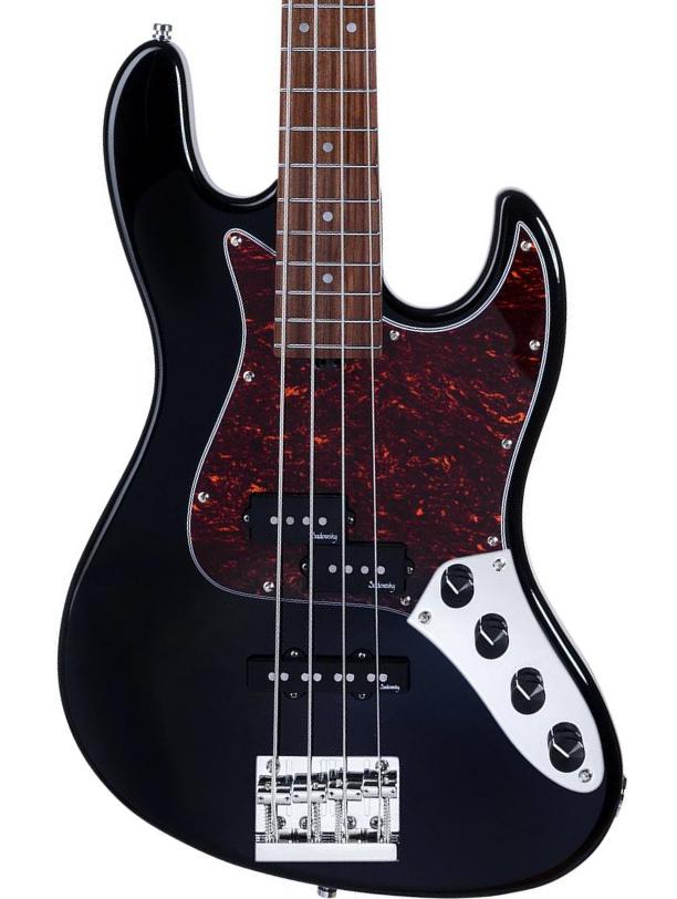 Solid body elektrische bas Sadowsky MetroExpress 21-Fret Hybrid P/J Bass V2 4-String (PF) - Black pearl