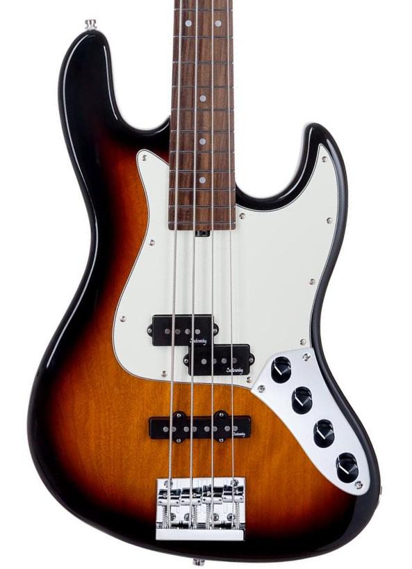 MetroExpress 21-Fret Hybrid P/J Bass V2 4-String (PF) - tobacco burst