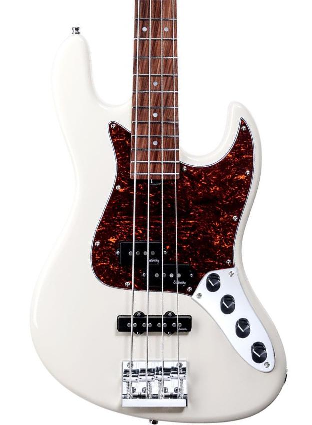 Solid body elektrische bas Sadowsky MetroExpress 21-Fret Hybrid P/J Bass V2 4-String (PF) - Olympic white