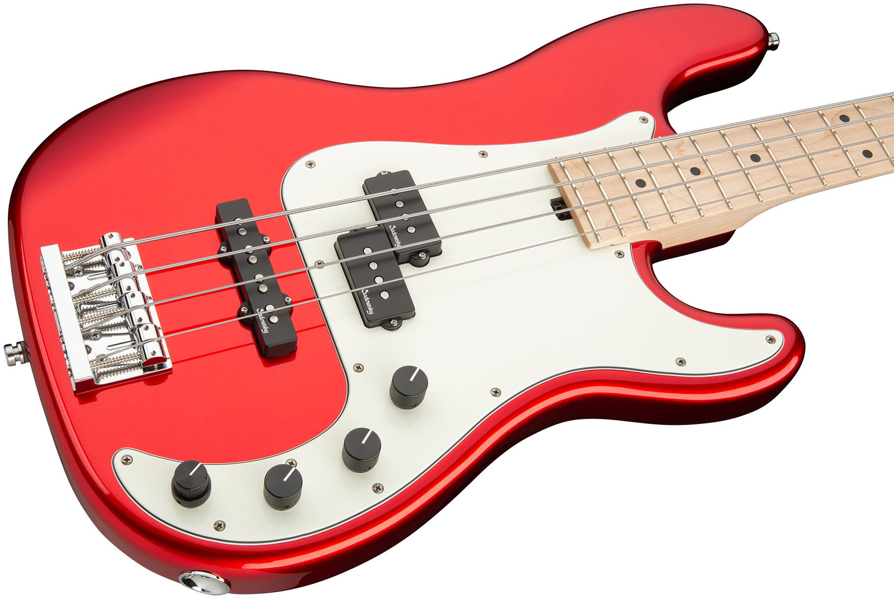 Sadowsky Hybrid P/j Bass 21 Fret Ash 4c Metroline All Active Mn - Solid Candy Apple Red - Solid body elektrische bas - Variation 2