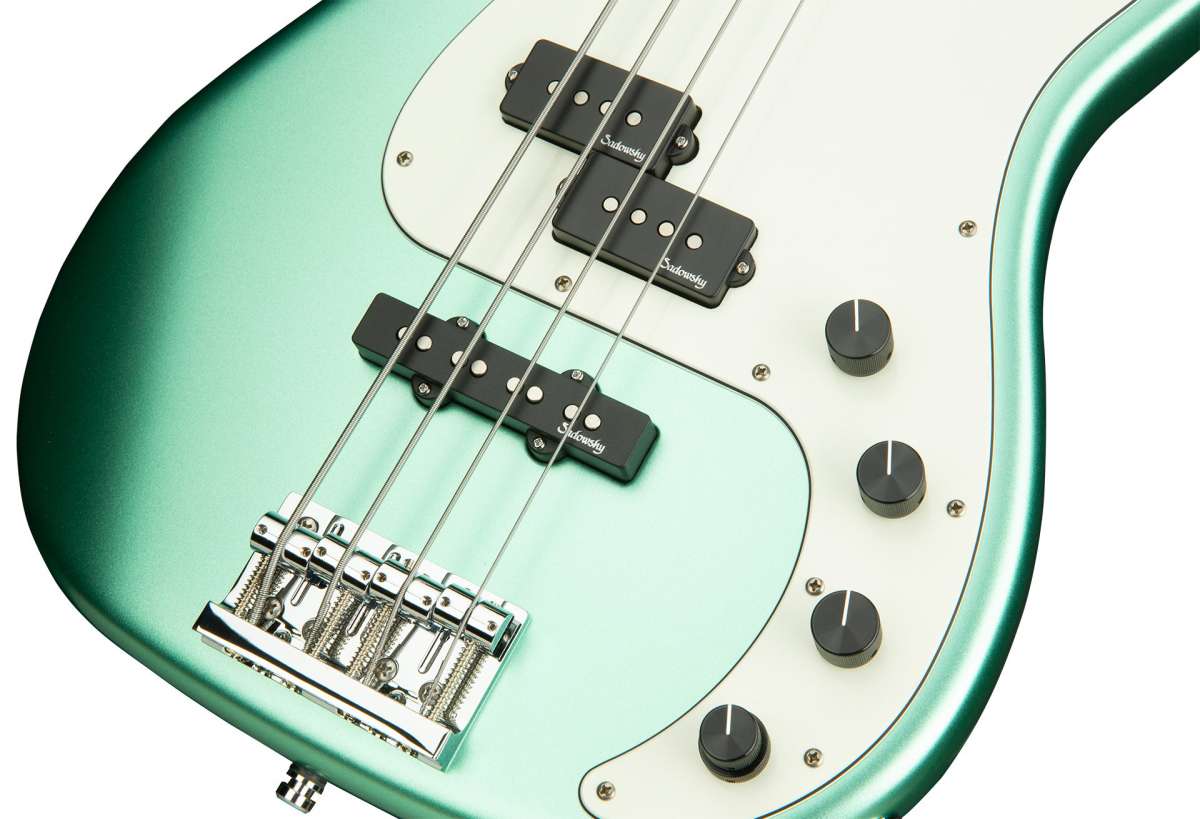 Sadowsky Hybrid P/j Bass 21 Fret Alder 4c Metroline All Active Mor - Sage Green Metallic Satin - Solid body elektrische bas - Variation 4