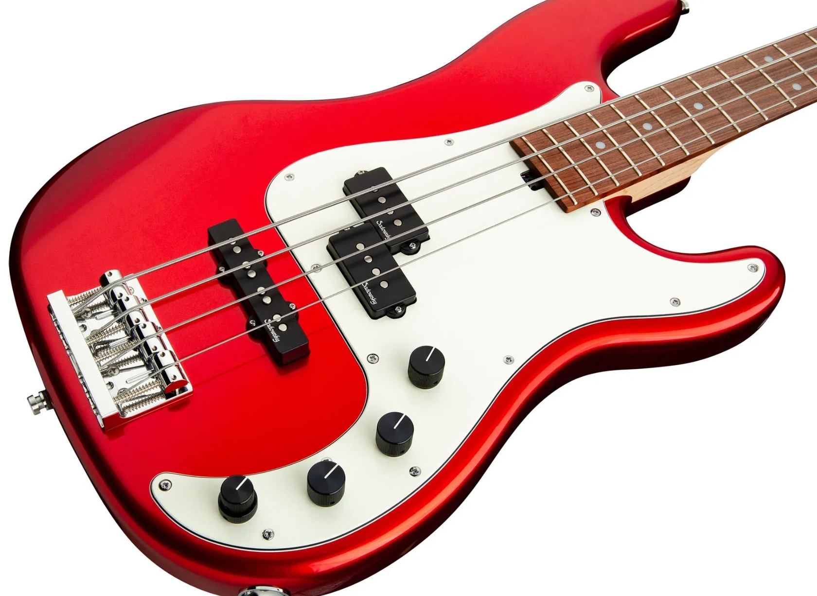 Sadowsky Hybrid Pj Bass 21 Fret Alder 4c Metroline All Active Mor - Solid Candy Apple Red Metallic - Solid body elektrische bas - Variation 2