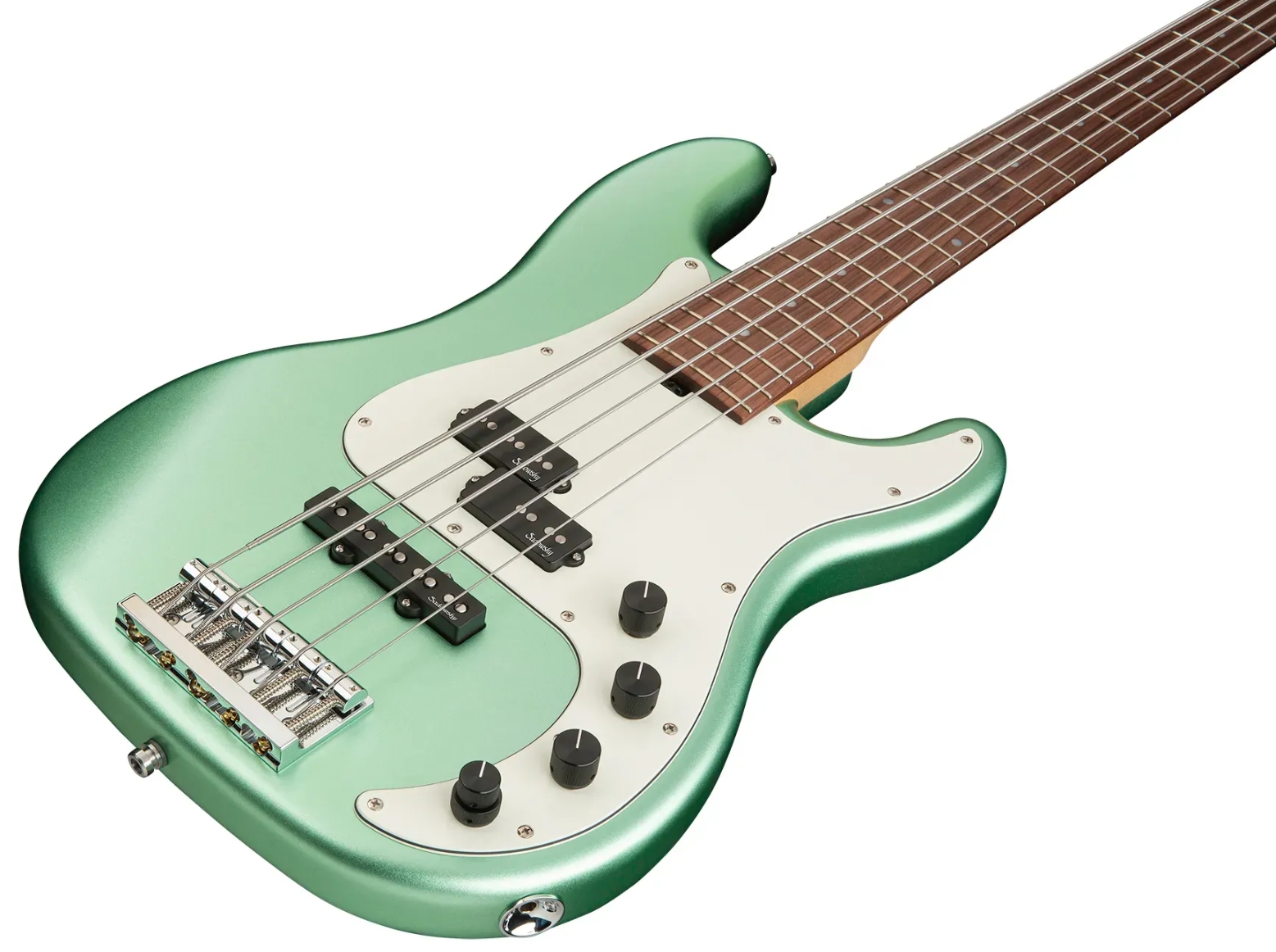 Sadowsky Hybrid Pj Bass 21 Fret Alder 5c Metroline All Active Mor - Sage Green Metallic Satin - Solid body elektrische bas - Variation 2