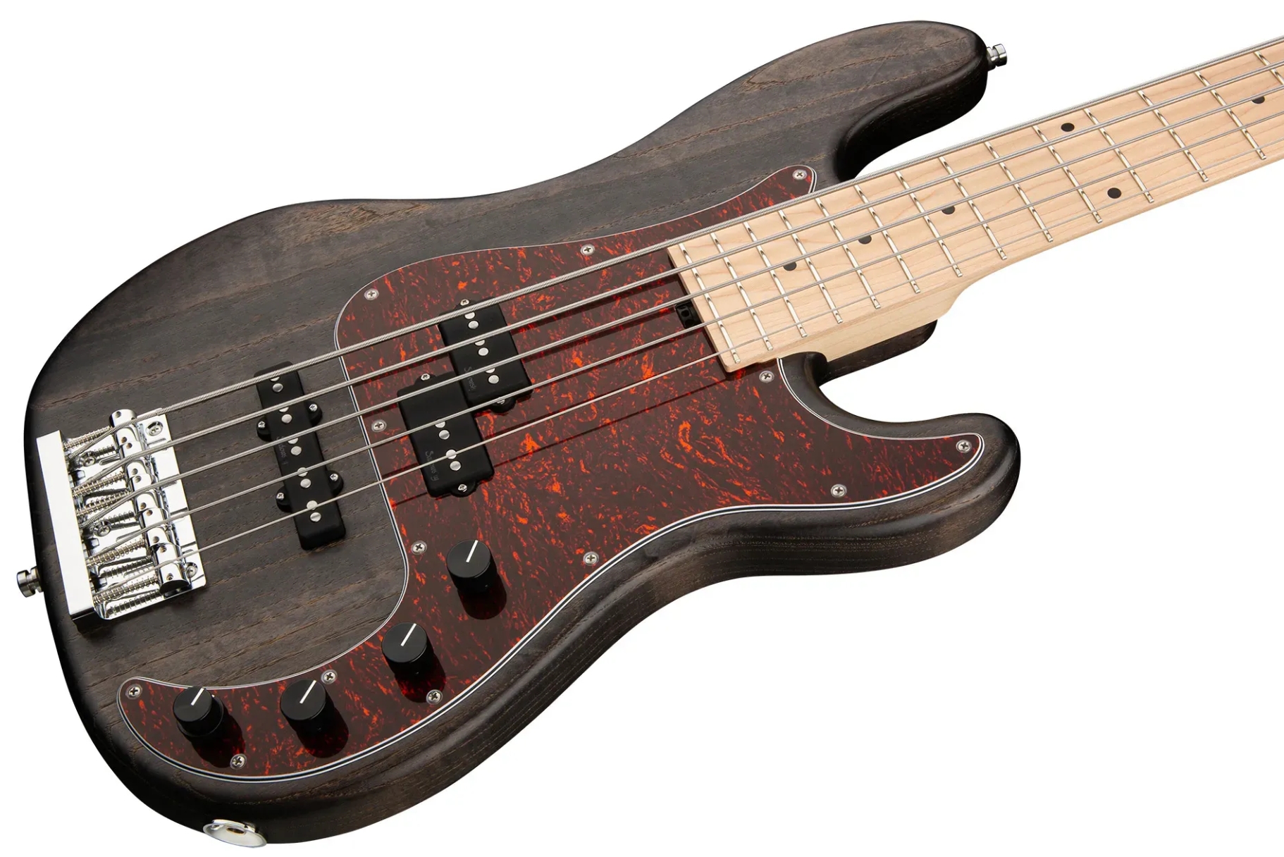 Sadowsky Hybrid Pj Bass 21 Fret Ash 5c Metroline All Active Mn - Nirvana Black Transparent Satin - Solid body elektrische bas - Variation 2