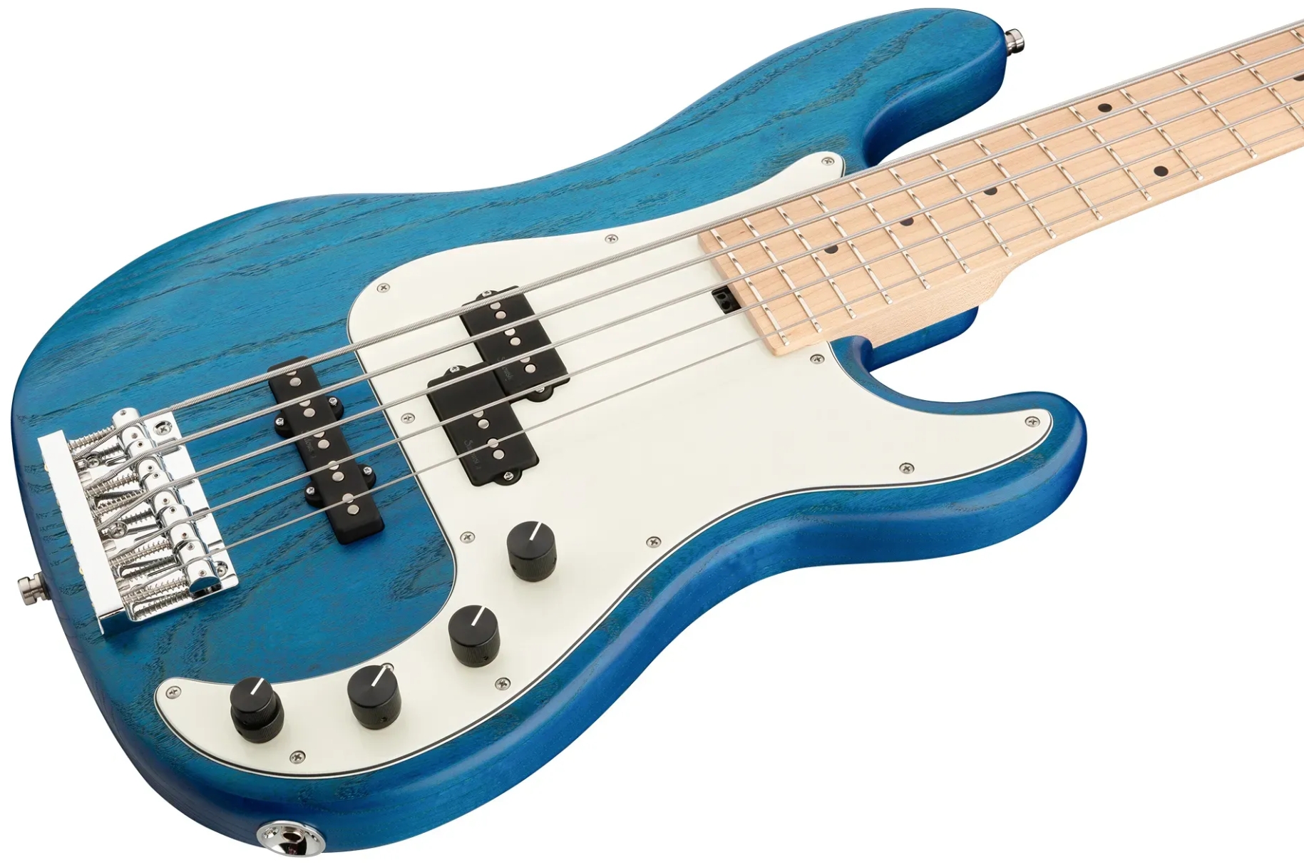 Sadowsky Hybrid Pj Bass 21 Fret Ash 5c Metroline All Active Mn - Ocean Blue Transparent Satin - Solid body elektrische bas - Variation 2