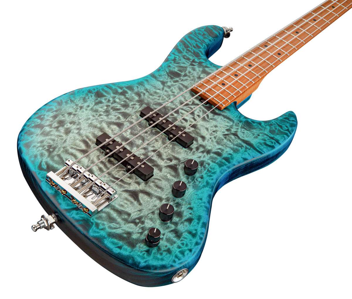 Sadowsky Standard J/j Bass 21 Fret Ash 4c Metroline Ltd All Active Mn - Whale Blue Trans Satin - Solid body elektrische bas - Variation 2