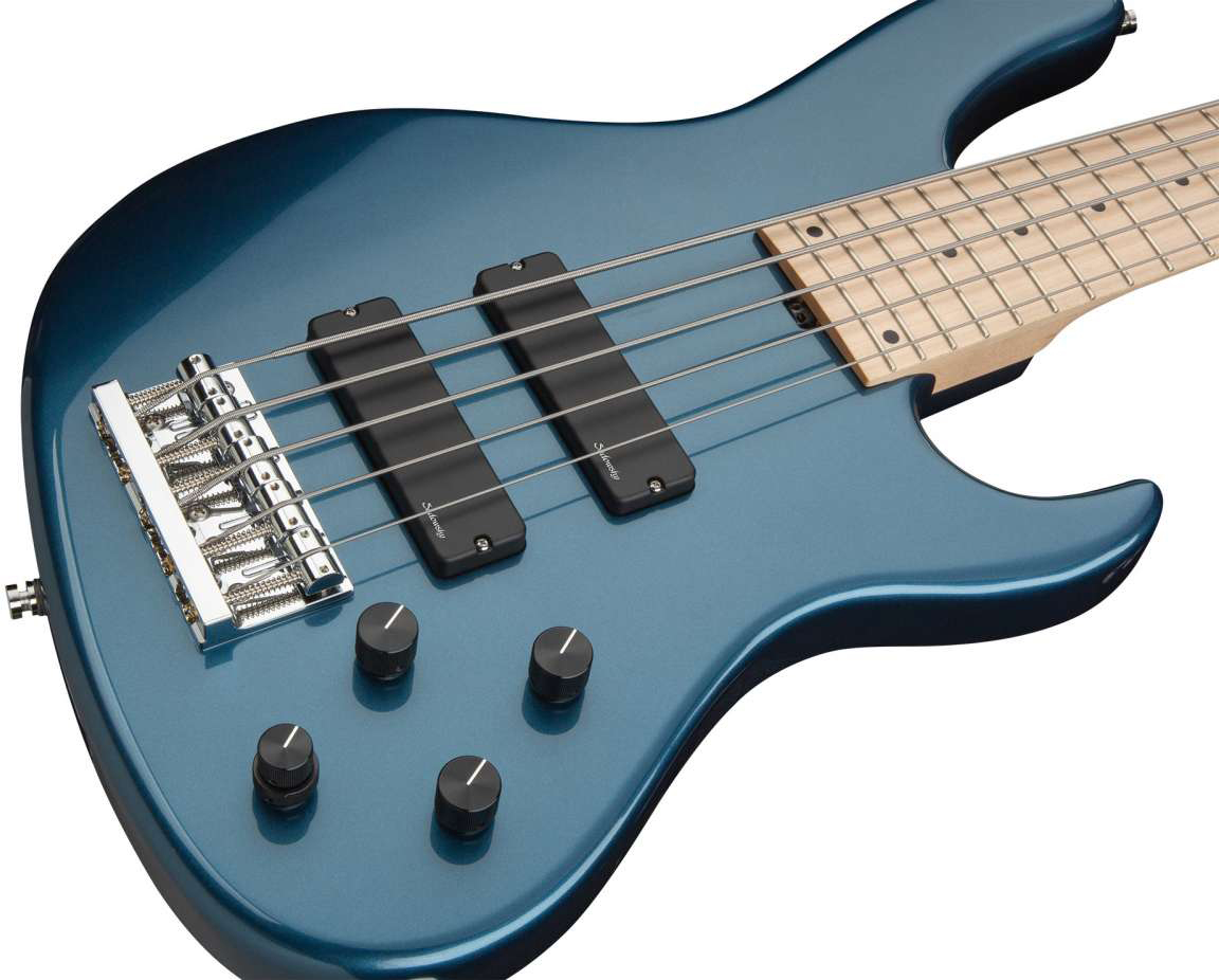 Sadowsky Modern Bass Ash 24 Fret 5c Metroline All Active Mn - Dark Lake Placid Blue Metallic - Solid body elektrische bas - Variation 2