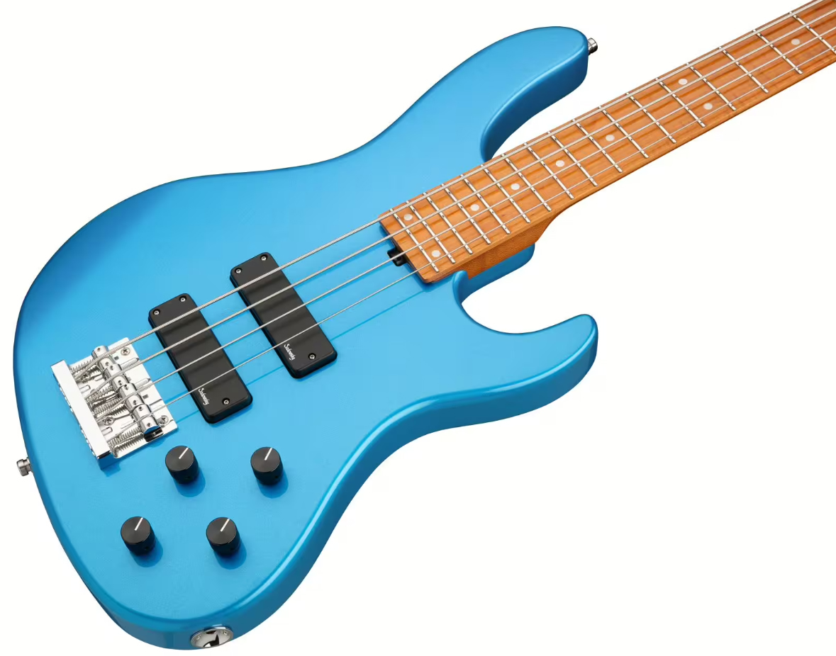 Sadowsky Modern Bass 24-fret 4c Metroexpress Active Mn - Ocean Blue Metallic - Solid body elektrische bas - Variation 2