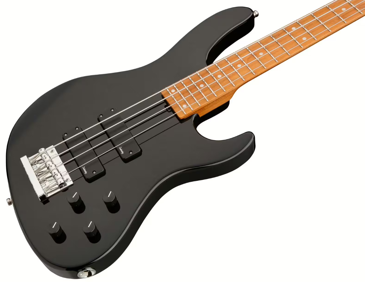 Sadowsky Modern Bass 24-fret 4c Metroexpress Active Mn - Solid Black - Solid body elektrische bas - Variation 2