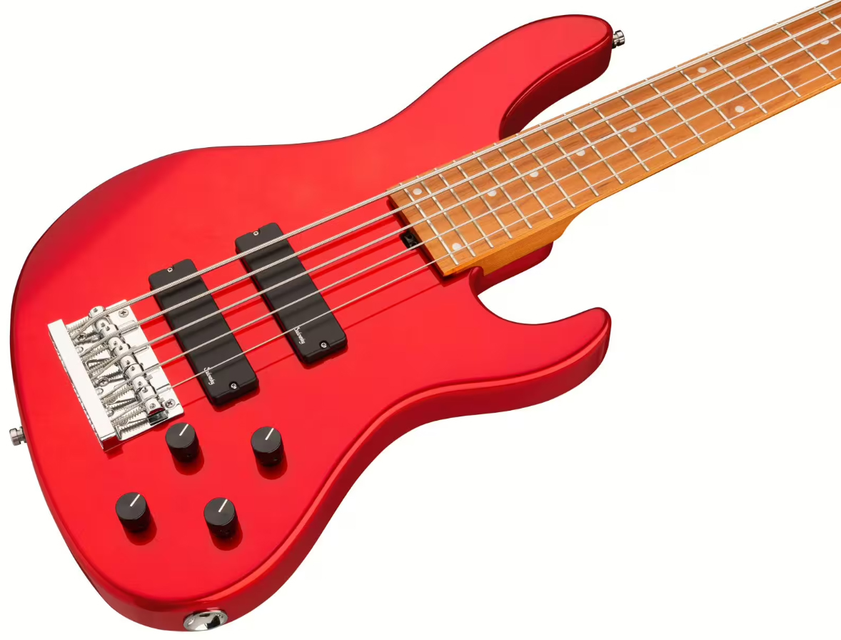 Sadowsky Modern Bass 24-fret 5c Metroexpress Active Mn - Candy Apple Red Metallic - Solid body elektrische bas - Variation 2