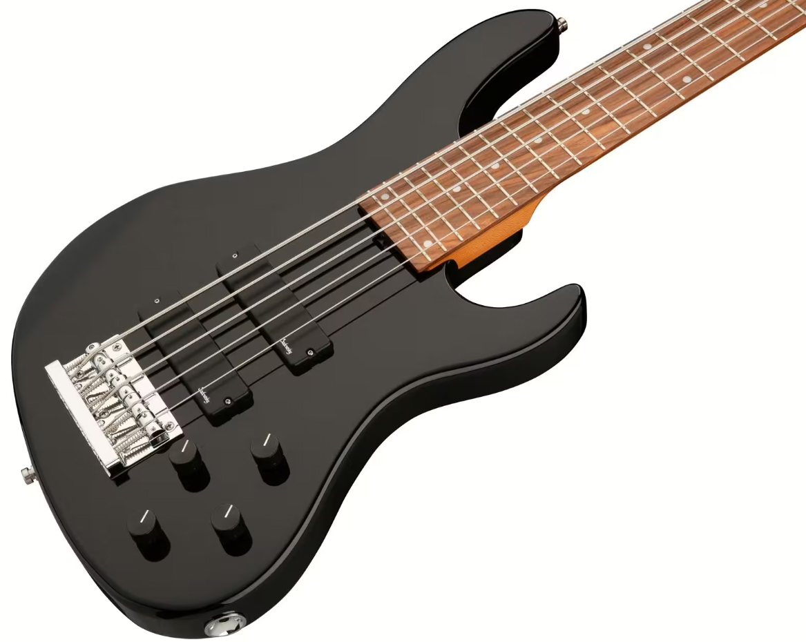 Sadowsky Modern Bass 24-fret 5c Metroexpress Active Mor - Solid Black - Solid body elektrische bas - Variation 2