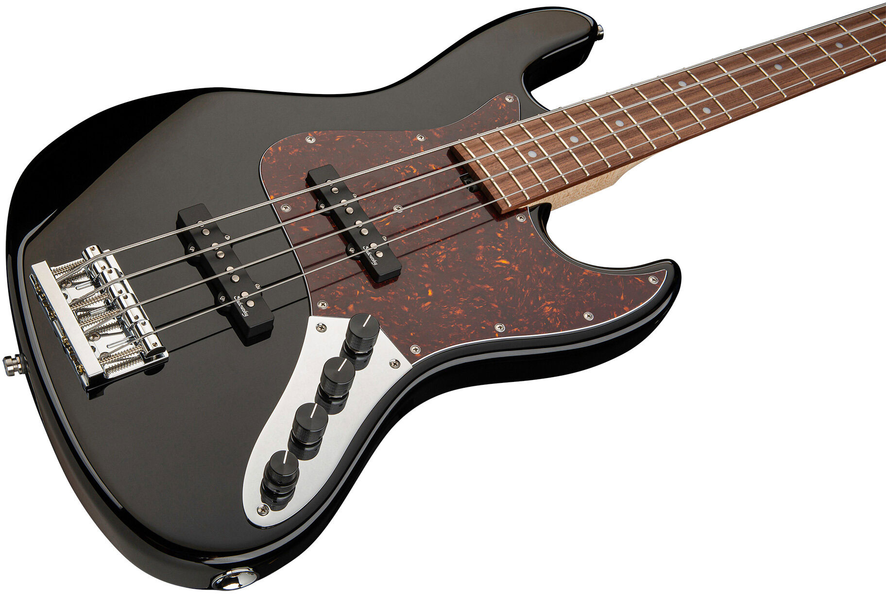 Sadowsky Modern Bass 24 Fret Alder 4c Metroline All Active Mor - Solid Black High Polish - Solid body elektrische bas - Variation 2