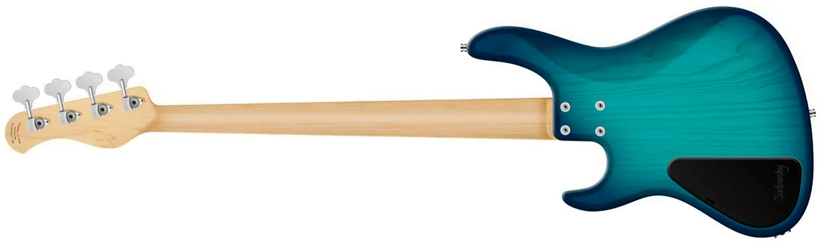 Sadowsky Modern Bass 24 Fret Ash 4c Metroline All Active Mn - Bora Blue Burst Transparent Satin - Solid body elektrische bas - Variation 1