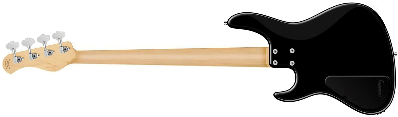 Sadowsky Modern Bass 24 Fret Ash 4c Metroline All Active Mn - Solid Black - Solid body elektrische bas - Variation 1
