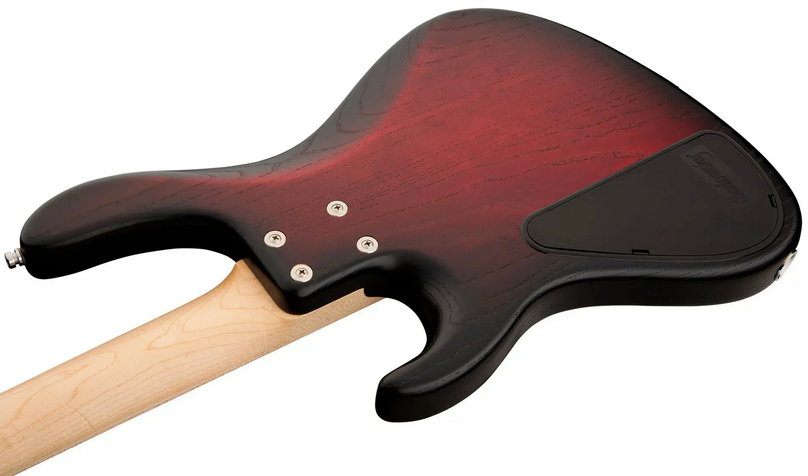 Sadowsky Modern Bass 24 Fret Ash 4c Metroline All Active Mn - Burgundy Blackburst Transparent Satin - Solid body elektrische bas - Variation 3