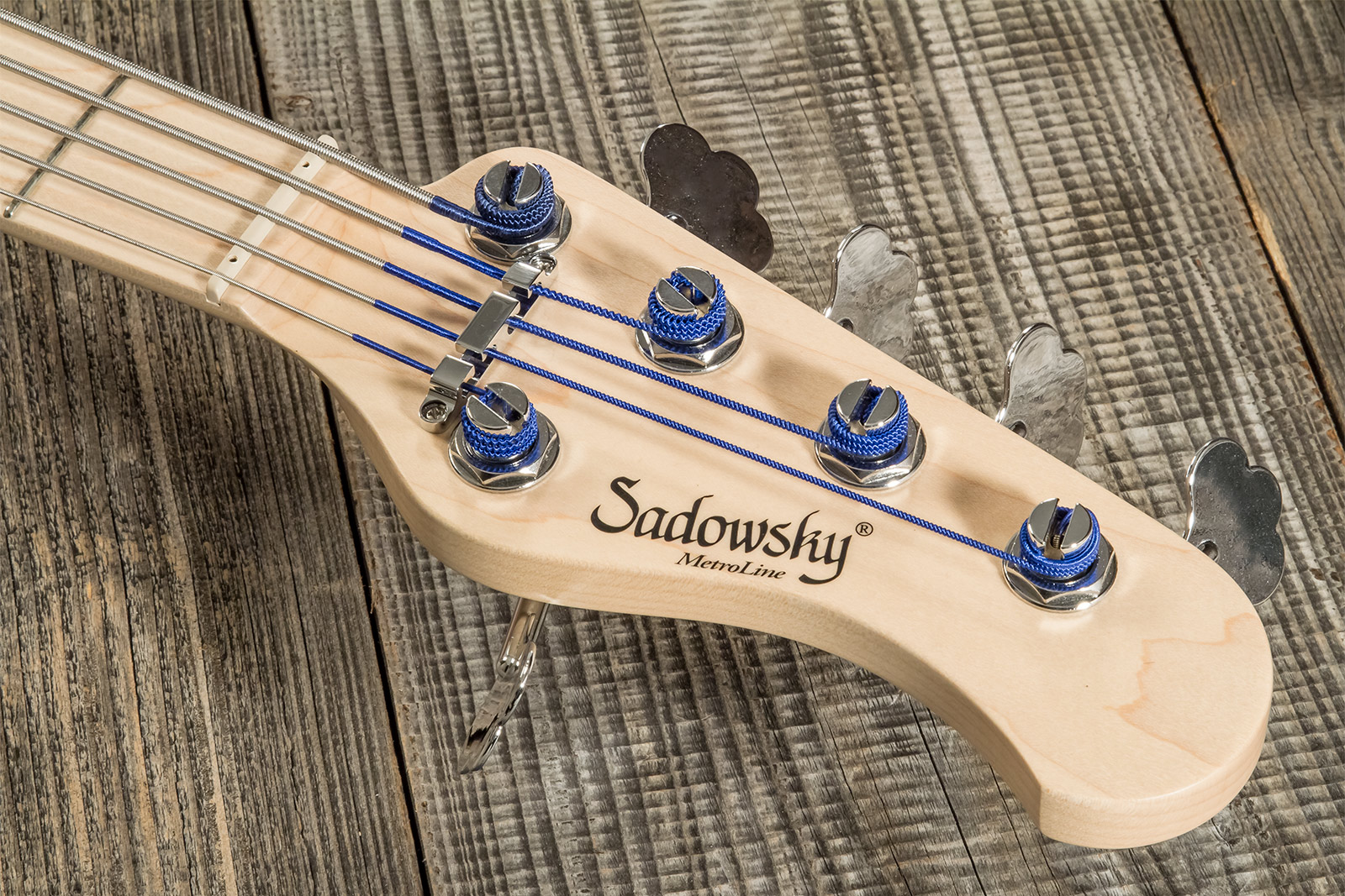 Sadowsky Single Cut Bass 24f Ash 5c Metroline All Active Mn - Satin Black Pearl - Solid body elektrische bas - Variation 7
