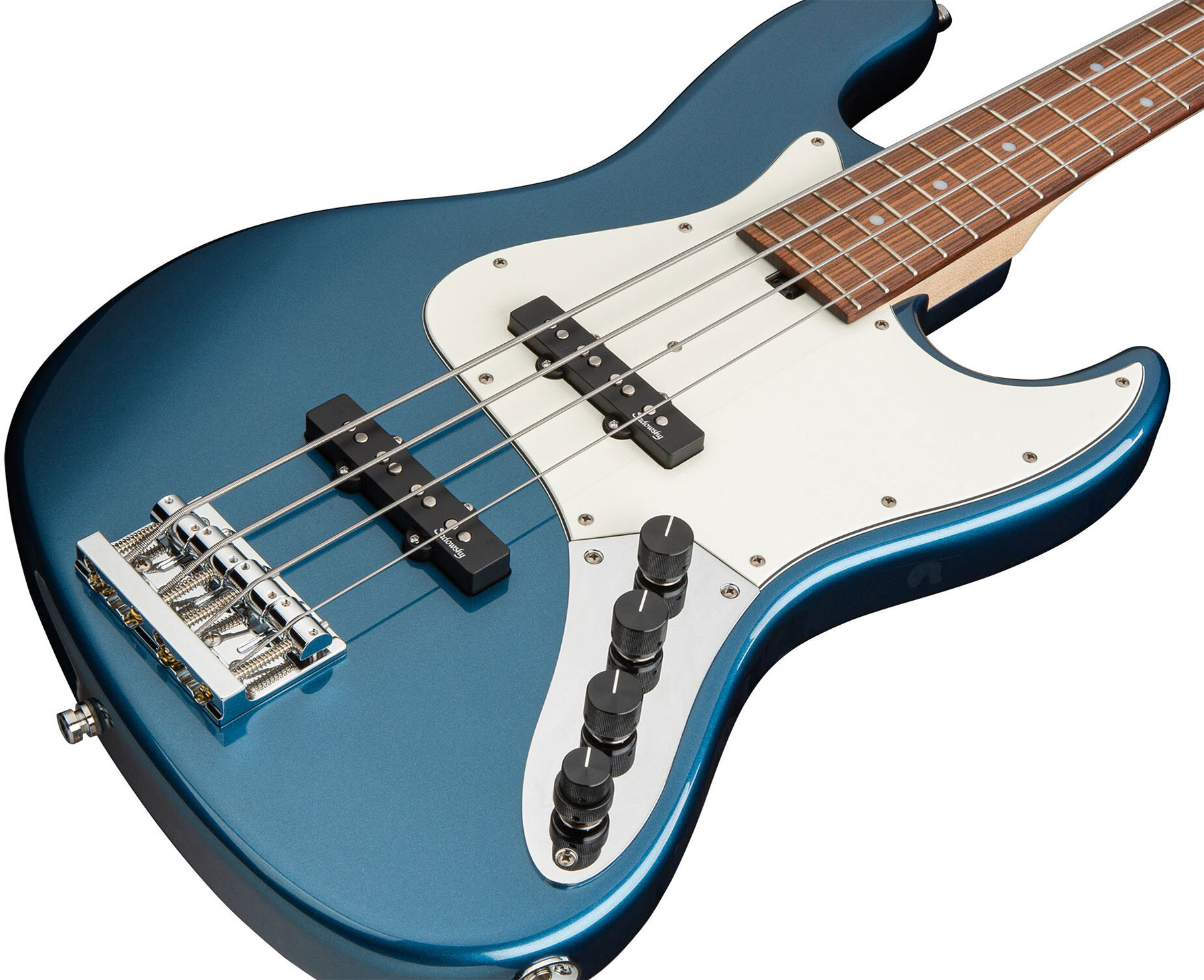 Sadowsky Vintage J/j Bass 21 Fret Alder 4c Metroline All Active Mor - Dark Lake Placid Blue Metallic - Solid body elektrische bas - Variation 2