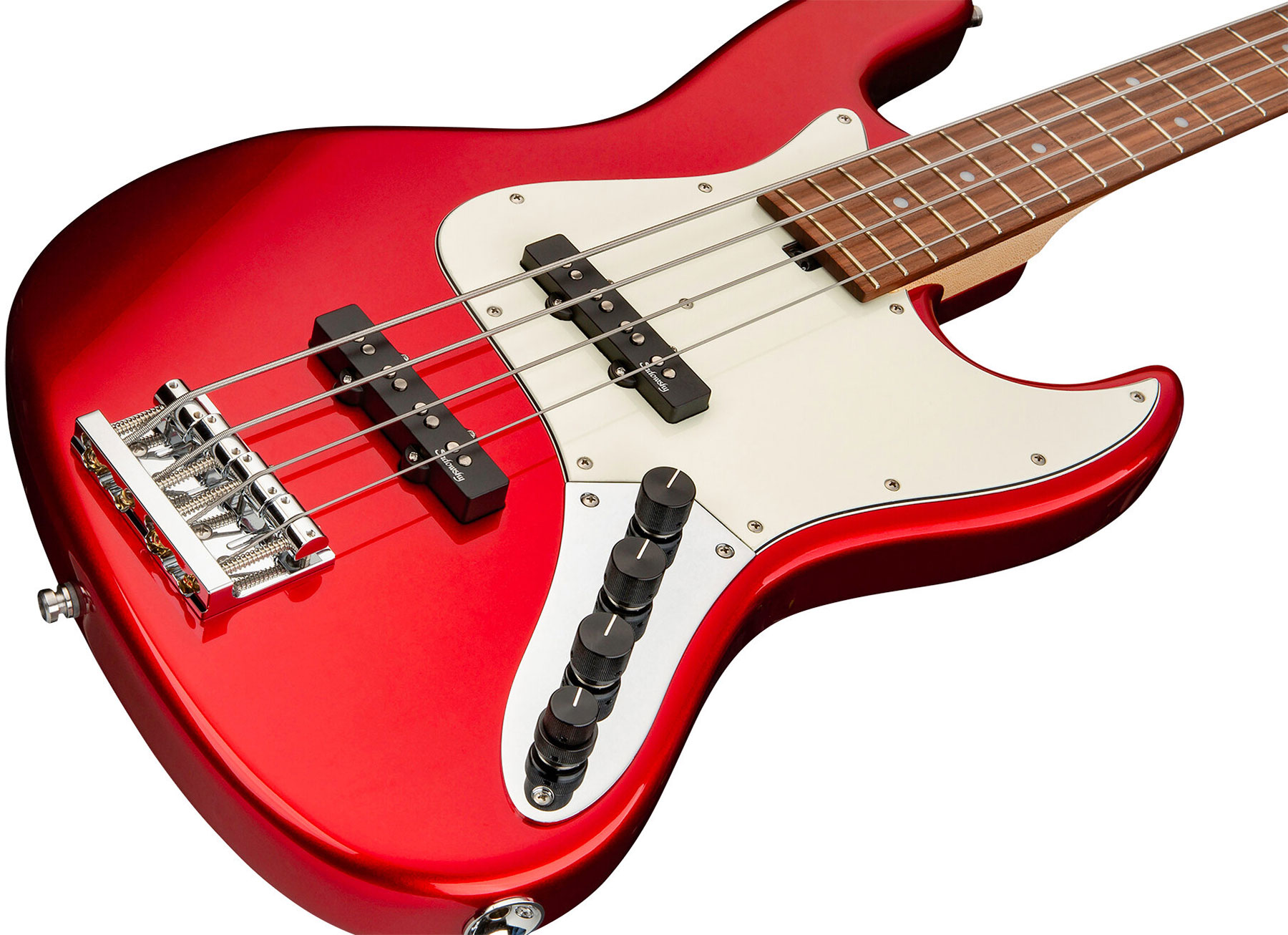 Sadowsky Vintage J/j Bass 21 Fret Alder 4c Metroline All Active Mor - Solid Candy Apple Red Metallic - Solid body elektrische bas - Variation 2