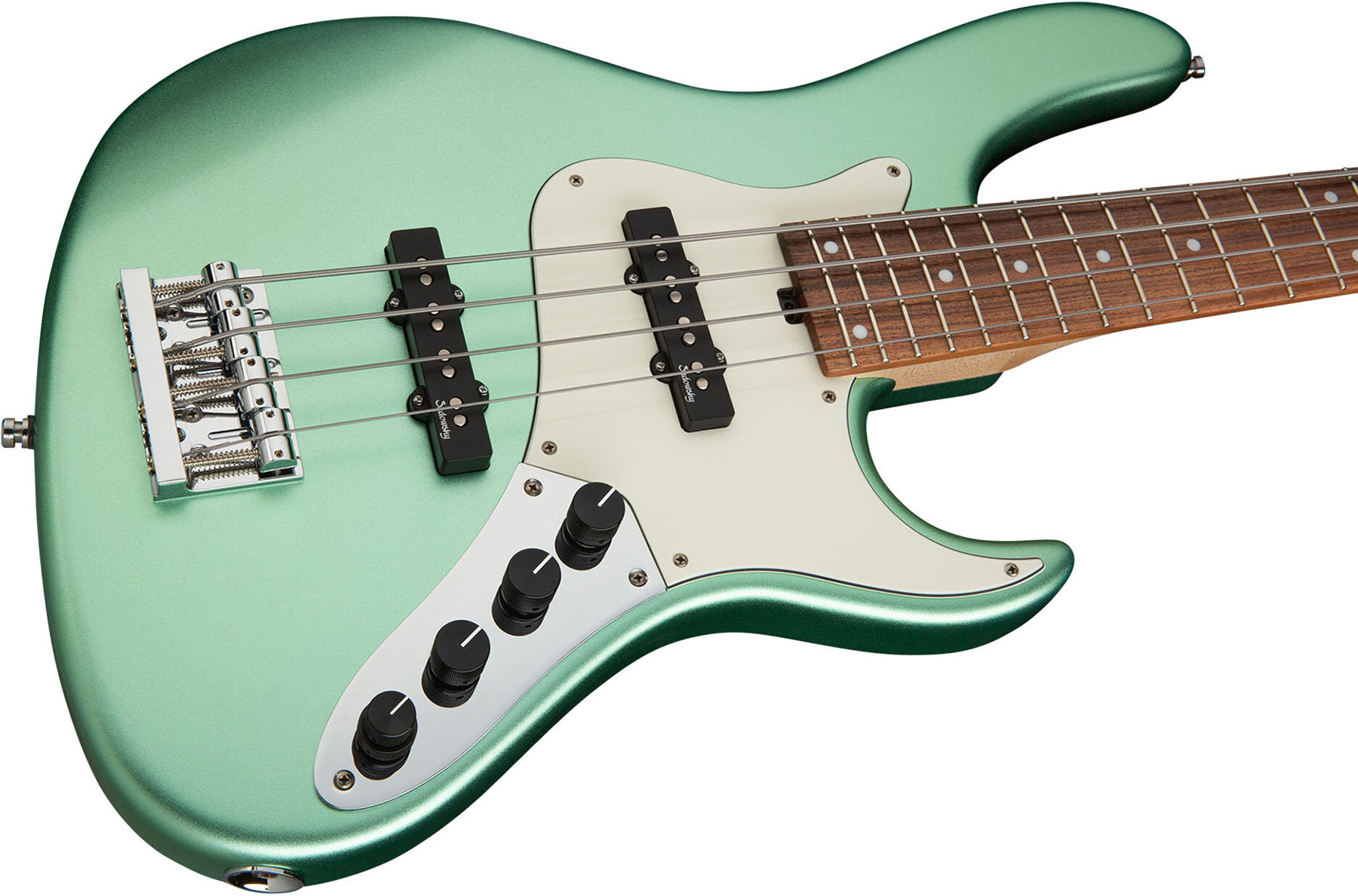 Sadowsky Vintage J/j Bass 24 Fret Alder 4c Metroline All Active Mor - Sage Green Metallic Satin - Solid body elektrische bas - Variation 2