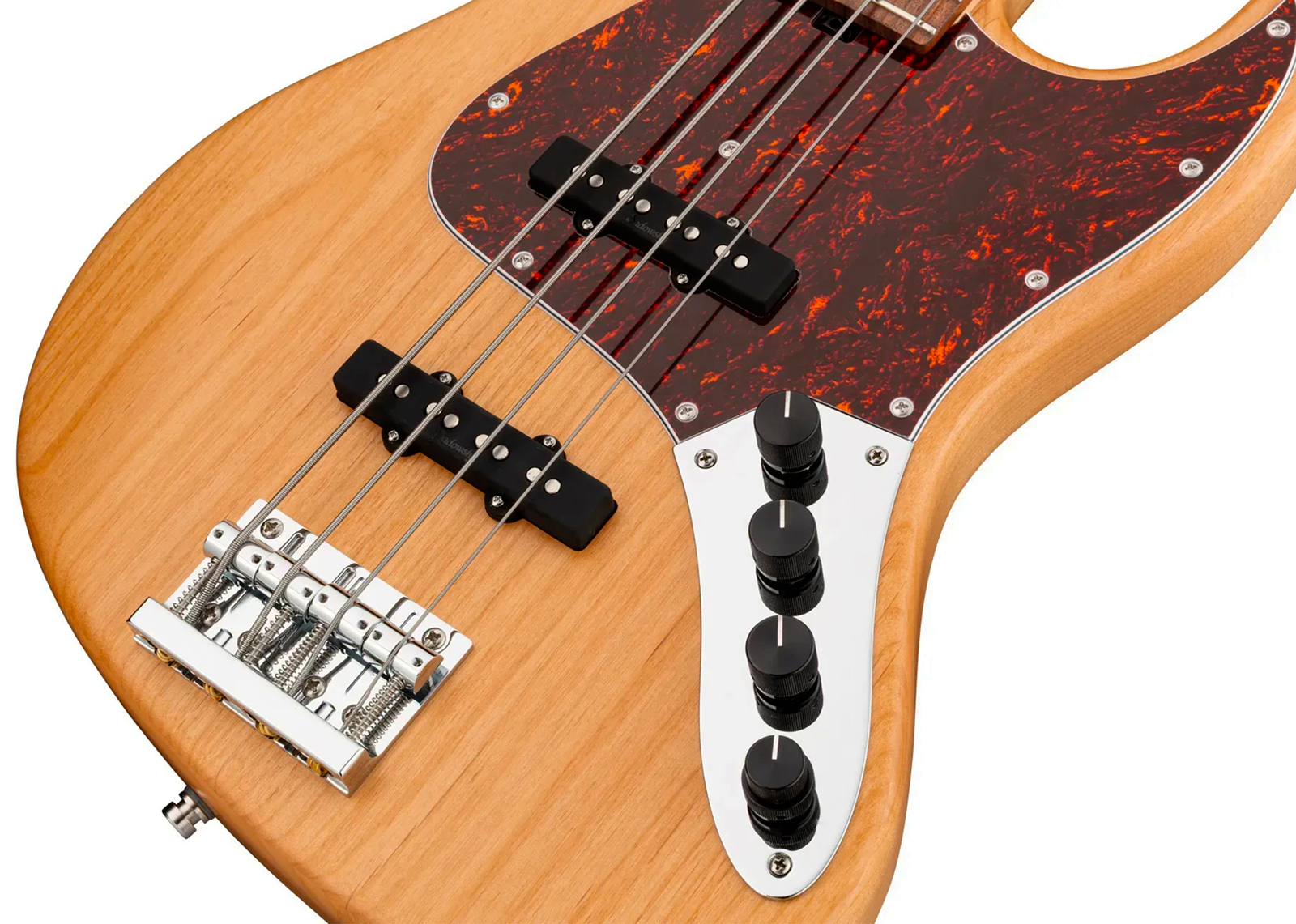 Sadowsky Vintage Jj Bass 21 Fret Alder 4c Metroline All Active Mor - Natural Transparent Satin - Solid body elektrische bas - Variation 3