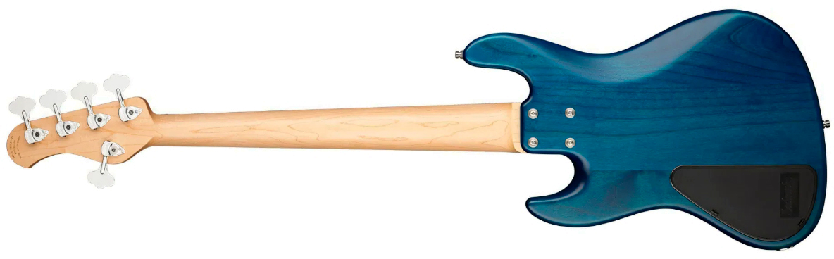 Sadowsky Vintage Jj Bass 21 Fret Alder 5c Metroline All Active Mor - Ocean Blue Transparent Satin - Solid body elektrische bas - Variation 1