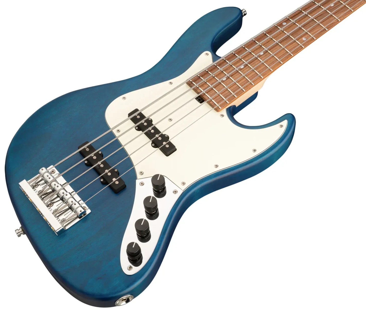 Sadowsky Vintage Jj Bass 21 Fret Alder 5c Metroline All Active Mor - Ocean Blue Transparent Satin - Solid body elektrische bas - Variation 2