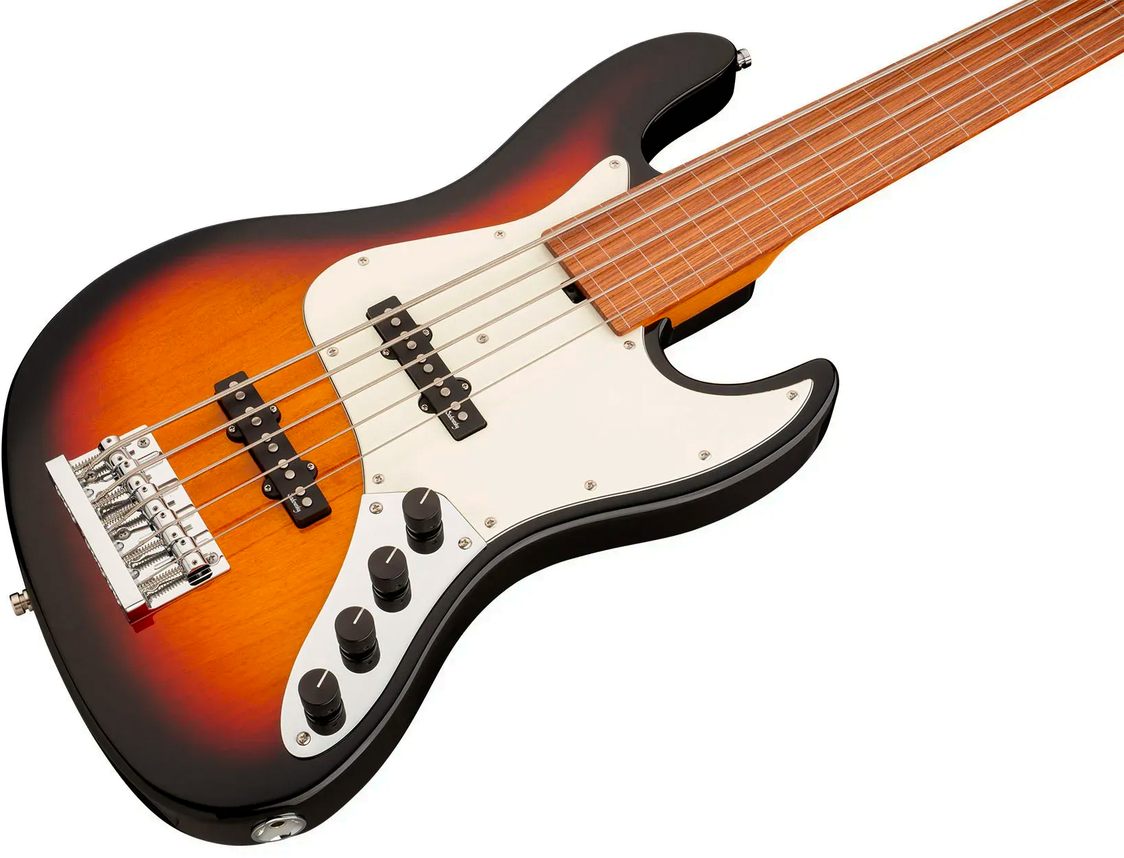 Sadowsky Vintage Jj Bass 21f 5c Fretless Metroexpress Mor - Tobacco Sunburst Transparent - Solid body elektrische bas - Variation 2