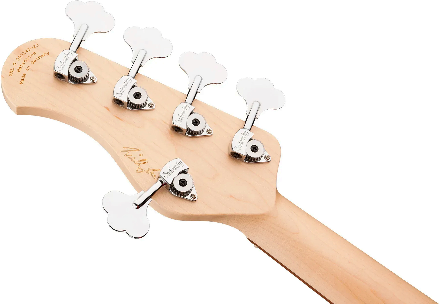 Sadowsky Will Lee 22-fret Alder 5c Metroline Signature All Active Mor - Natural Transparent - Solid body elektrische bas - Variation 4