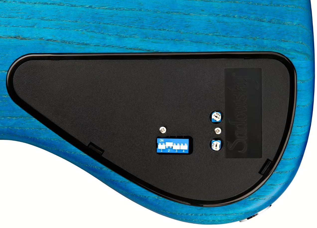 Sadowsky Will Lee 22-fret Ash 5c Metroline Signature All Active Mn - Ocean Blue Transparent Satin - Solid body elektrische bas - Variation 4