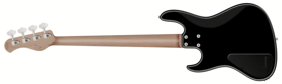 Sadowsky Will Lee 22-fret Metroexpress Signature Active Mor - Solid Black - Solid body elektrische bas - Variation 1