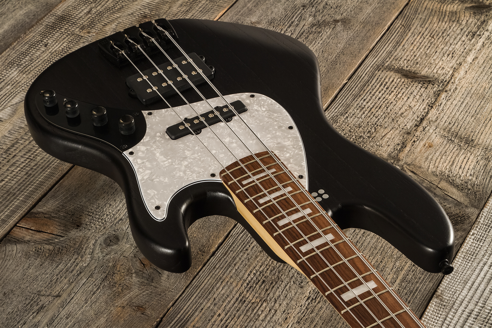 Sandberg California Tm4 Sl Superlight White Blocks All Active Pf - Black - Solid body elektrische bas - Variation 2