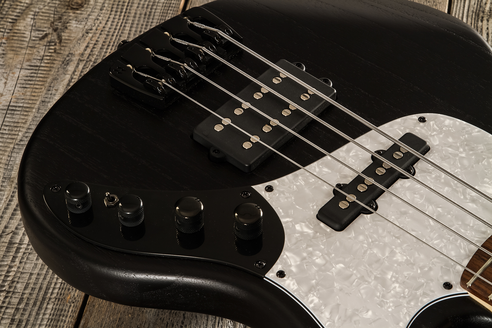 Sandberg California Tm4 Sl Superlight White Blocks All Active Pf - Black - Solid body elektrische bas - Variation 3