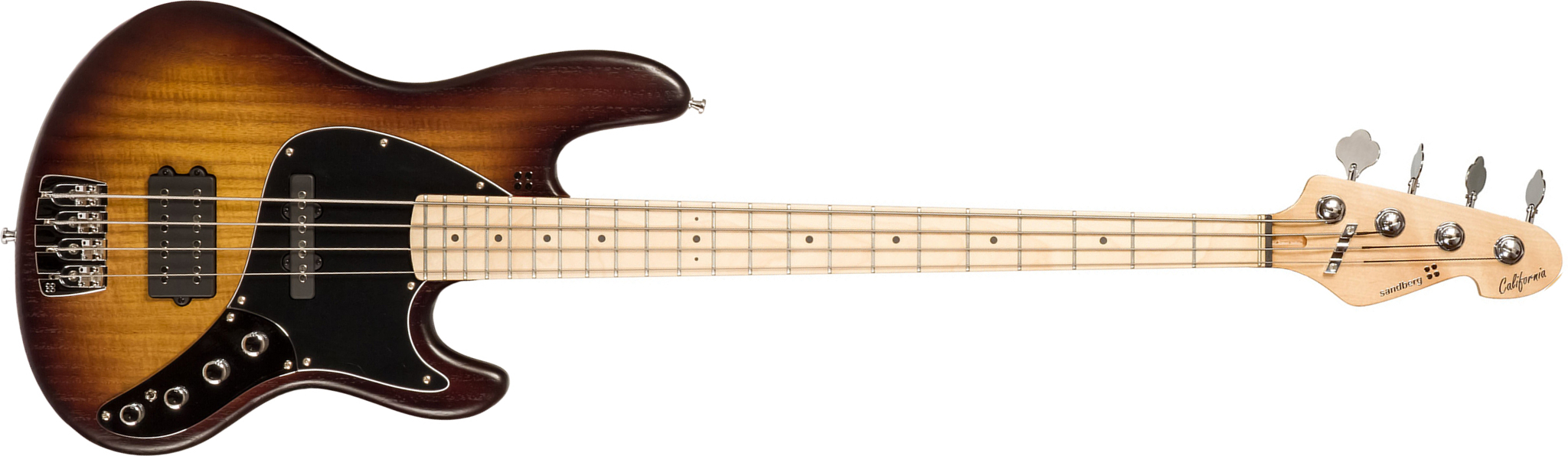 Sandberg California Tm4 Sl Superlight Black Dots 4c All Active Mn - Tobacco Sunburst - Solid body elektrische bas - Main picture